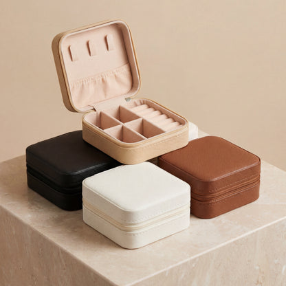 Set of matching custom jewelry boxes printed for a small batch order
