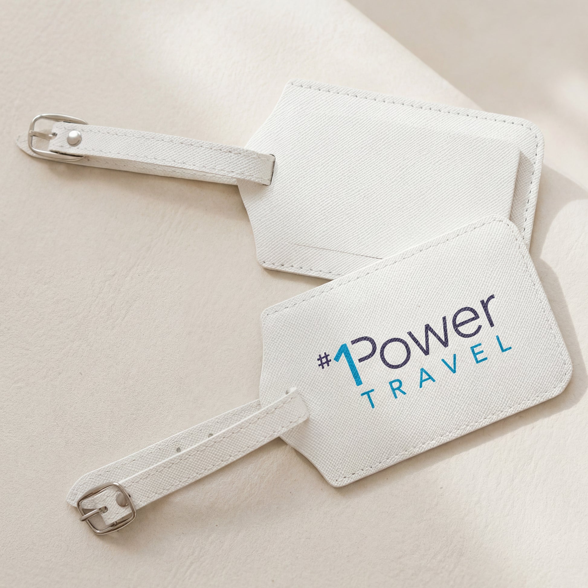 Custom printed luggage tag with logo for bulk orders and small batch printing