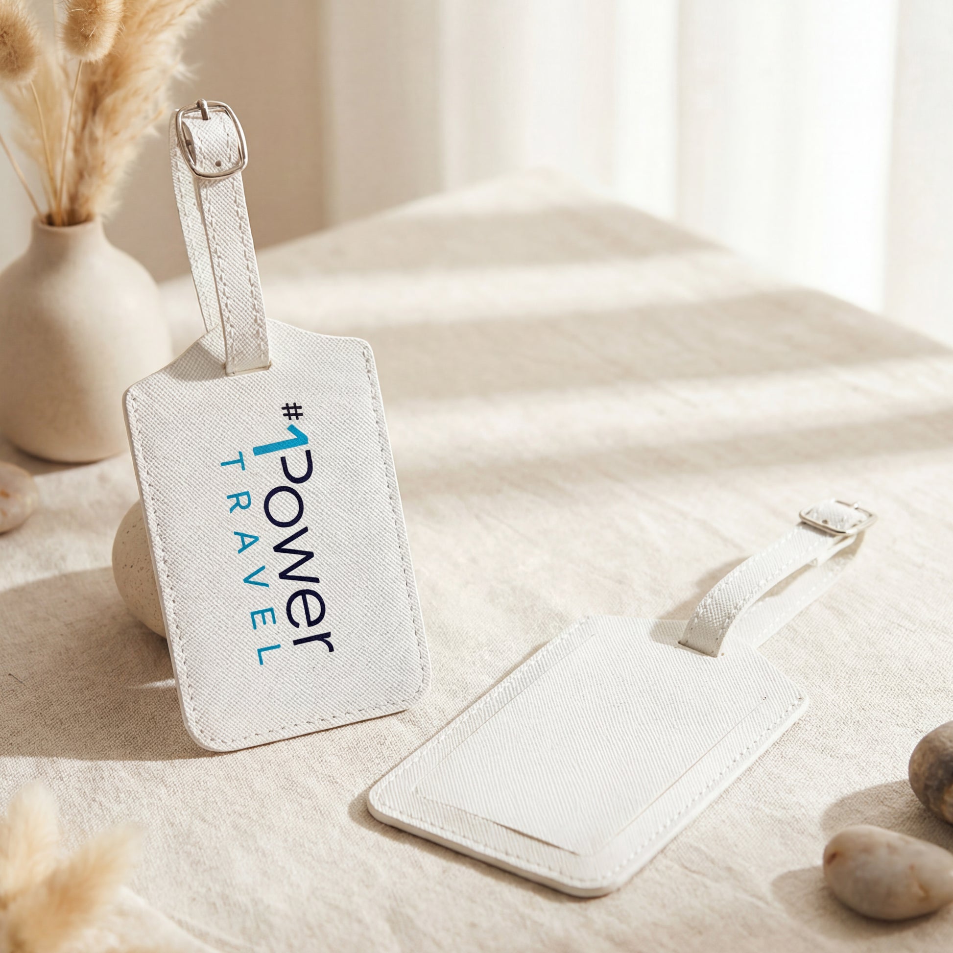 Multiple custom luggage tags printed in the same design for small batch orders